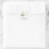 Sticker Rond Fête de bébé Flocon de neige d'hiver S'more Cookie (Sac)