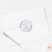 Sticker Rond Fête de bébé garçon douce myrtille (Enveloppe)