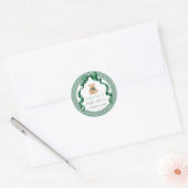 Sticker Rond Fête de bébé garçon Ourson (Enveloppe)