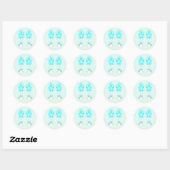 Sticker Rond Fête de bébé jumeaux garçons (Feuille)