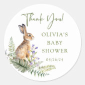 Sticker Rond Fête de bébé lapin Nature's Delight (Devant)