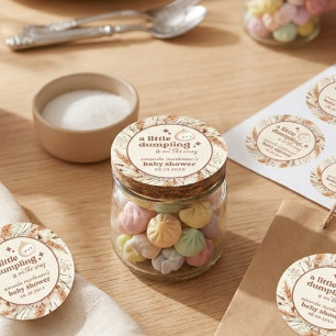 Sticker Rond Fête de Bébé Little Dumpling Bao à l'aquarelle neu