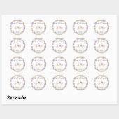 Sticker Rond Fête de bébé Oie Silly (Feuille)