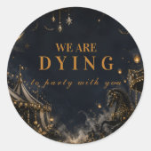 Sticker Rond Fête de Carnaval Halloween gothique (Devant)