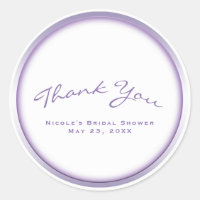 Fête de douche de mariée chic violet et blanc