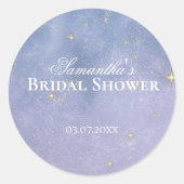 Sticker Rond Fête de douche de mariée Écrite dans les Étoiles (Devant)