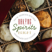 Sticker Rond Fête de fêtes de biscuits de Noël