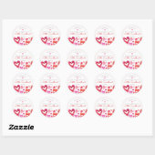 Sticker Rond Fête de Février de Little Sweetheart Favoriser (Feuille)