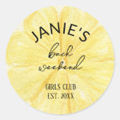 Sticker Rond Fête de Fiançailles au Citron d'Almafi | Épingle d (Devant)