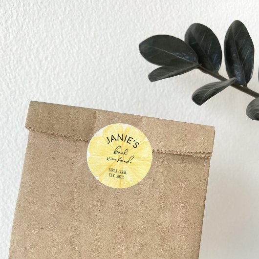 Sticker Rond Fête de Fiançailles au Citron d'Almafi | Épingle d