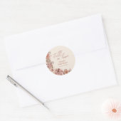 Sticker Rond Fête de fiançailles automnale à thème citrouille (Enveloppe)