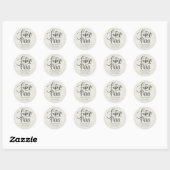 Sticker Rond Fête de fiançailles de la future Mme Whimsy (Feuille)