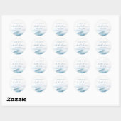 Sticker Rond Fête de fiançailles plage océan (Feuille)