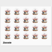Sticker Rond Fête de fin d'études cajun drôle (Feuille)