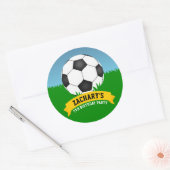 Sticker Rond Fête de football (Enveloppe)