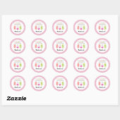 Sticker Rond Fête de glace (Feuille)