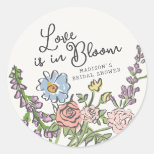 Sticker Rond Fête de Jardin de Printemps : Réception de Mariage