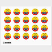 Sticker Rond Fête de jeu vidéo (Feuille)