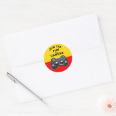 Sticker Rond Fête de jeu vidéo (Enveloppe)