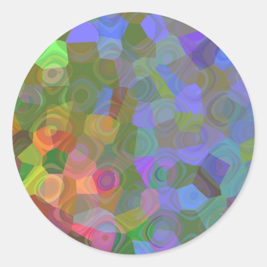 Sticker Rond Fête de la couleur (Devant)