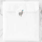 Sticker Rond Fête de la lama - Animaux ayant une fête (Sac)