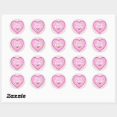 Sticker Rond Fête de la Poule Rose (Feuille)