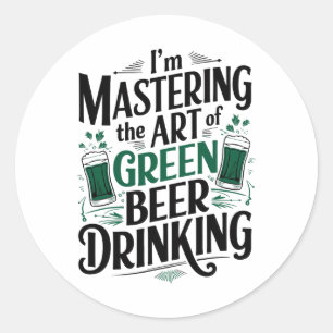 Sticker Rond Fête de la Saint-Patrick Fierté irlandaise Défilé