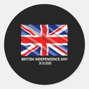 Sticker Rond Fête de l'Indépendance britannique Brexit Valentin