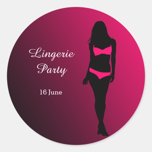 Sticker Rond Fête de lingerie (Devant)