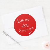 Sticker Rond Fête de Love & Joy Come To You (Enveloppe)