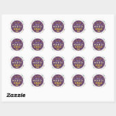 Sticker Rond Fête de Mardi Gras (Feuille)