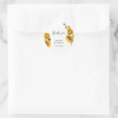 Sticker Rond Fête de mariage avec tournesols lumineux (Sac)