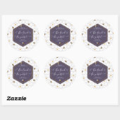 Sticker Rond Fête de mariage Bee-Loved et Bee-Youtiful  (Feuille)