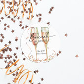 Sticker Rond Fête de mariage Champagne