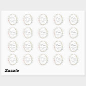 Sticker Rond Fête de mariage champêtre (Feuille)