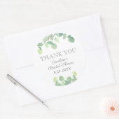 Sticker Rond Fête de mariage champêtre à l'aquarelle d'eucalypt (Enveloppe)