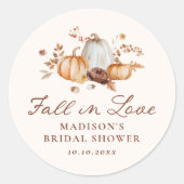 Sticker Rond Fête de mariage champêtre à l'occasion de l'automn (Devant)