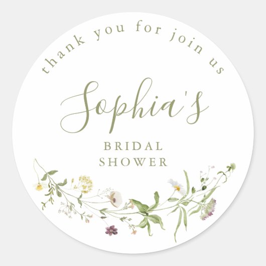 Sticker Rond Fête de mariage champêtre élégant bohème avec des  (Devant)