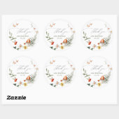 Sticker Rond Fête de mariage champêtre Enchanted Forest Mushroo (Feuille)