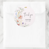 Sticker Rond Fête de mariage champêtre Rose (Sac)