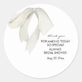 Sticker Rond Fête de mariage d'Elegent Bow Elle noue le noeud (Devant)