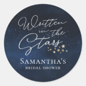 Sticker Rond Fête de mariage écrite dans les étoiles (Devant)