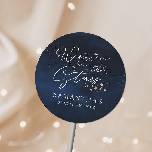 Sticker Rond Fête de mariage écrite dans les étoiles