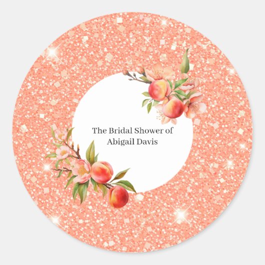 Sticker Rond Fête de mariage élégante et amoureuse aussi douce  (Devant)