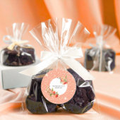 Sticker Rond Fête de mariage élégante et douce comme une pêche