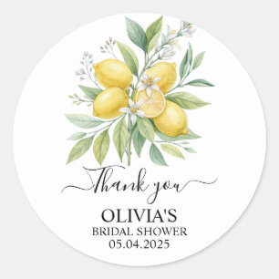 Sticker Rond Fête de mariage en l'honneur de la Mariée aux Fleu