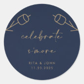 Sticker Rond Fête de mariage Favor S'more (Devant)