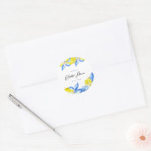 Sticker Rond Fête de mariage fleurie au citron italien  (Enveloppe)