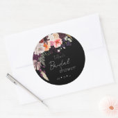 Sticker Rond Fête de mariage Fleurs et verdure modernes et luna (Enveloppe)