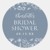 Sticker Rond Fête de mariage floral élégant (Devant)